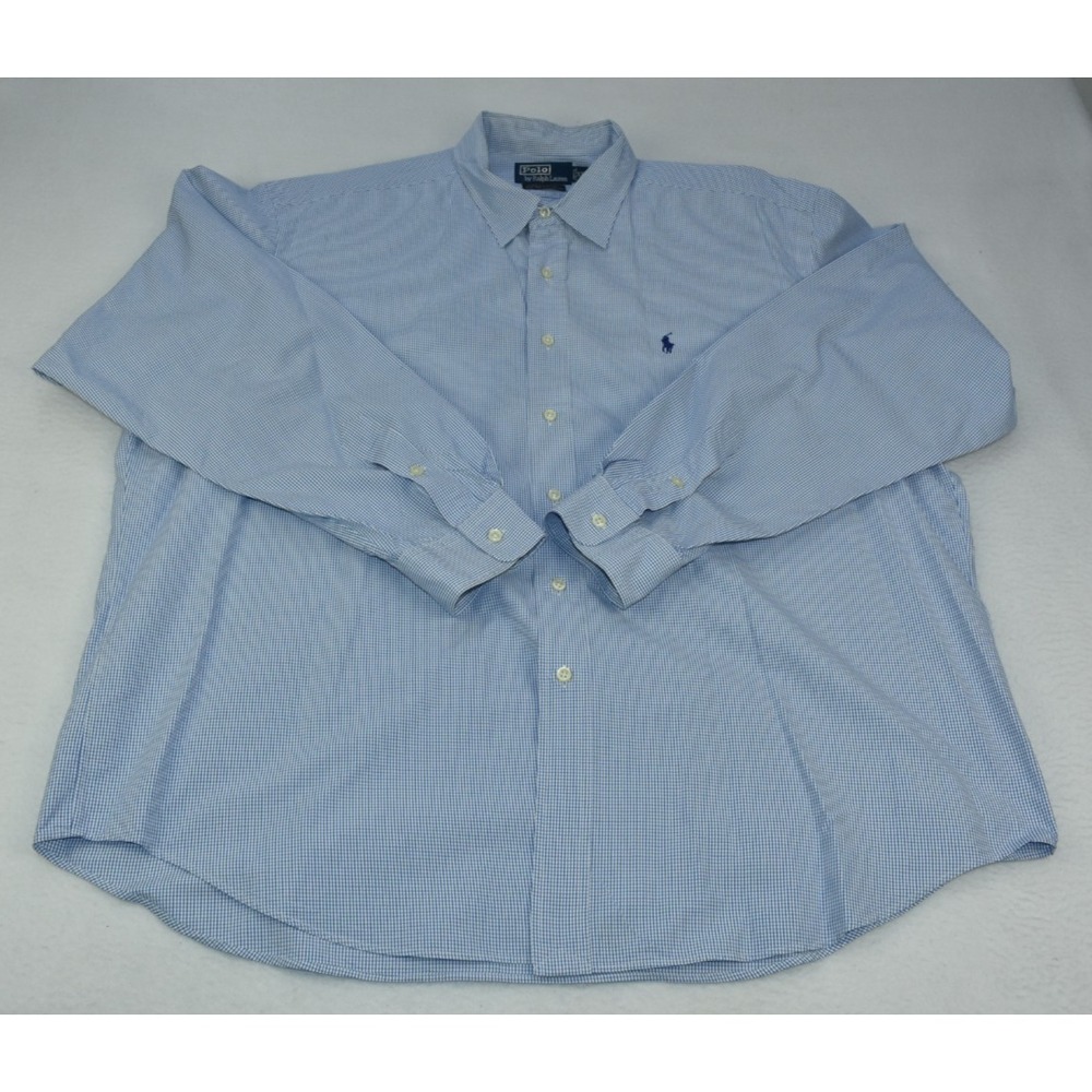 Polo Ralph Lauren Lowell Sport Men Shirt Size XXL Long Sleeve Check Button Down